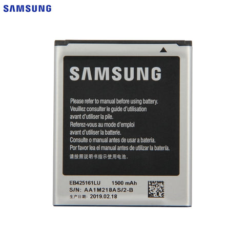 SAMSUNG Original Battery EB425161LU For Samsung GT-S7562L S7560 S7566 S7568 S7572 S7580 i8190 I739 I8160 S7582 SM-J105H J1 MINI