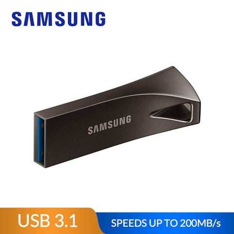 SAMSUNG USB Flash Drive USB 3.1 32GB 64GB Pen Drives 200MB/s High Speed BAR Plus Memory Stick 128GB 256GB 300MB/s Flash Disk