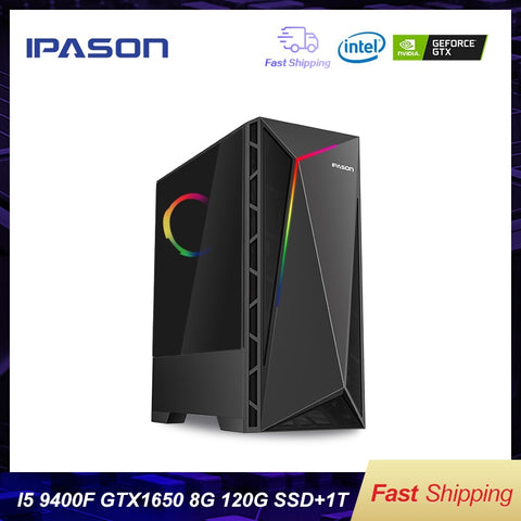 Intel Desktop Gaming PC P18 i5 9400F 6-core /Dedicated Card GTX1650 4G/1T+120G SSD / 8G DDR4 RAM gaming  assembly computer PC