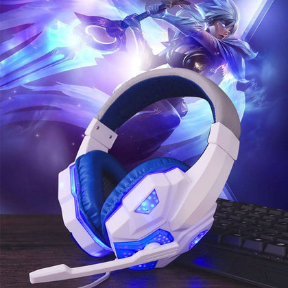 Gaming Headset And 3.5mm Computer Headset Headphone with Microphone  LED Light  Stereo Earphone Game Headsets For PC Dota 2