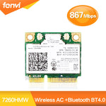 Dual Band Wireless Wifi Card For Intel 7260 AC 7260HMW Mini PCI-E 2.4G/5Ghz Bluetooth 4.0 Wlan Wi-Fi Adapter 802.11ac/a/b/g/n