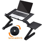 Laptop Table Stand With Adjustable Folding Ergonomic Design Stand Notebook Desk  For Ultrabook, Netbook Or Tablet With Mouse Pad