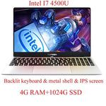 4/8/12/16G RAM 128/256/512/1024 G SSD 15.6" Intel I7-4500U Metal Body 1080P Win 10 laser engraving Keyboard IPS Gaming Laptop