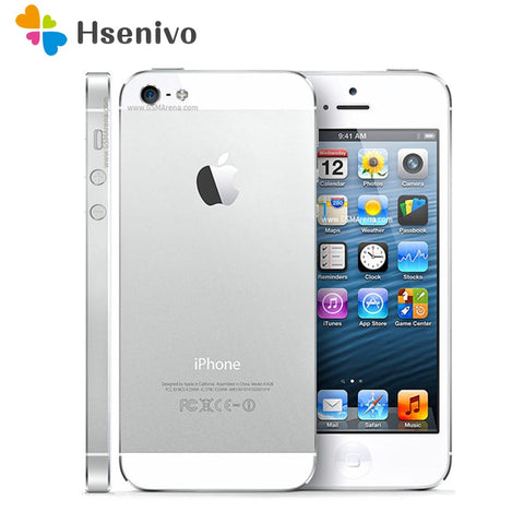 Original Apple iPhone 5 Unlocked Mobile Phone iOS Dual-core 4.0" 8MP Camera WIFI GPS Used Phone free gift