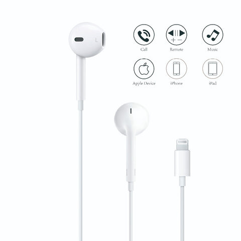 Apple Earphone Lightning EarPods | Apple In Ear Earphones and Headphone with Microphone for iPhone 7 8 Plus iPhone Xs Max XR