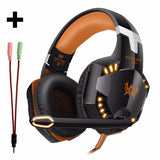 3.5mm Gaming Headphone Gaming Headset Casque Gamer Stereo Headphone With Microphone Mic Led Game Headsets For PC Computer PS4