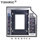 Tishric Optibay 2nd HDD Caddy 9.5mm Aluminum Universal SATA 3.0  2.5" SSD Case Hard Disk Adapter DVD HDD For Laptop ODD