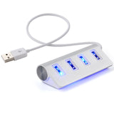 USB 2.0 HUB 4 Port High Speed USB Multi HUB Splitter Port Portable Expander With EU / US Adapter For Tablet Laptop Macbook Air