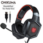 ONIKUMA K8 PS4 Headset casque Wired PC Gamer Stereo Gaming Headphones with Microphone LED Lights for XBox One/Laptop Tablet