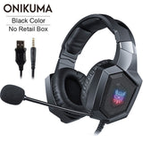 ONIKUMA K8 PS4 Headset casque Wired PC Gamer Stereo Gaming Headphones with Microphone LED Lights for XBox One/Laptop Tablet