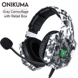 ONIKUMA K8 PS4 Headset casque Wired PC Gamer Stereo Gaming Headphones with Microphone LED Lights for XBox One/Laptop Tablet