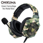 ONIKUMA K8 PS4 Headset casque Wired PC Gamer Stereo Gaming Headphones with Microphone LED Lights for XBox One/Laptop Tablet